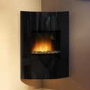 x Be modern Fires Calisto Curved Black Glass Electric Fire